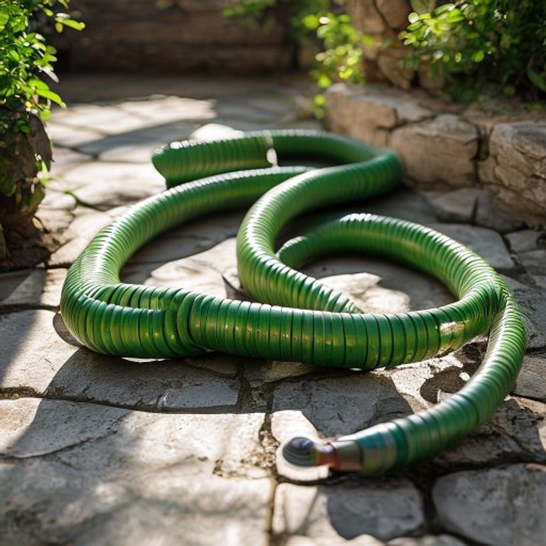 Coiled Garden Hose
