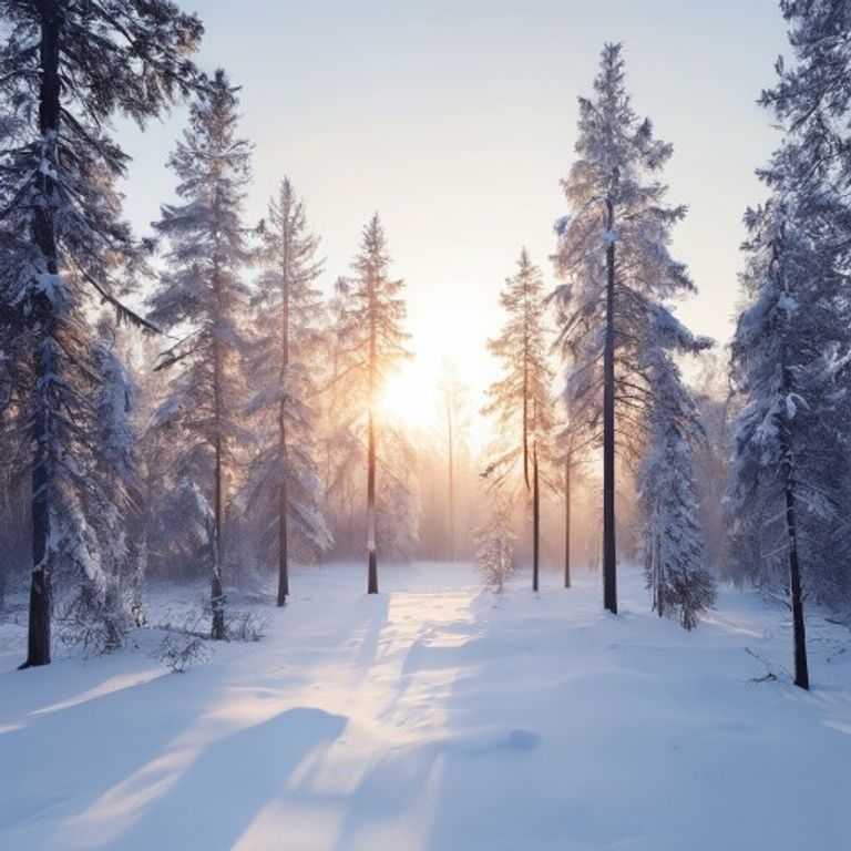 Snowy Pine Forest
