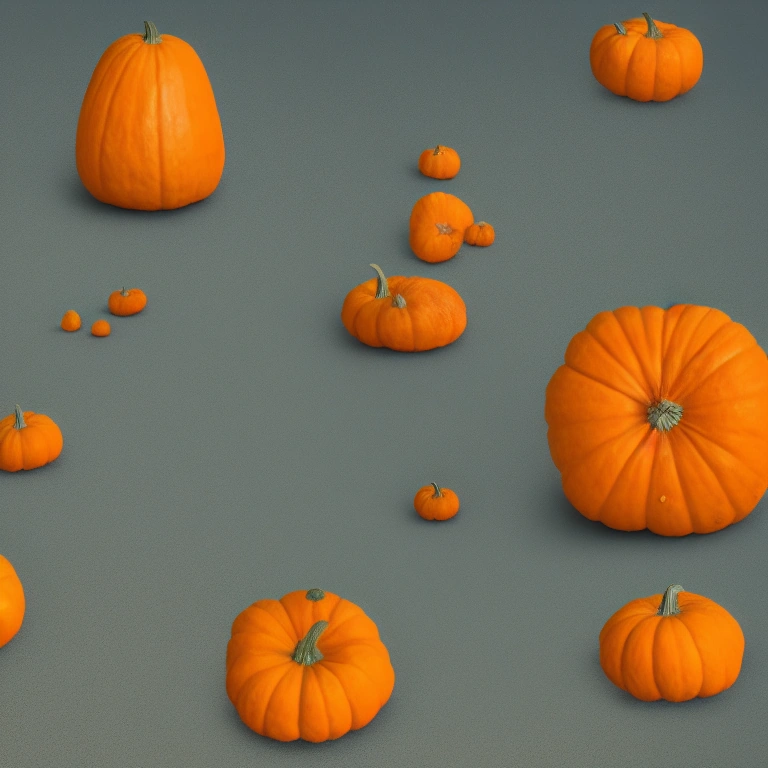 Orange Pumpkin Field