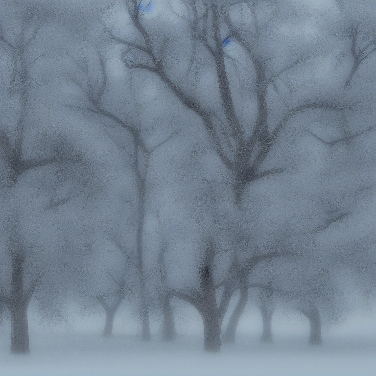 Frozen Fog Forest