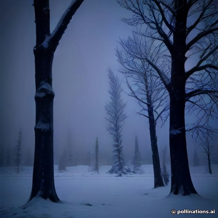 Frozen Fog Forest