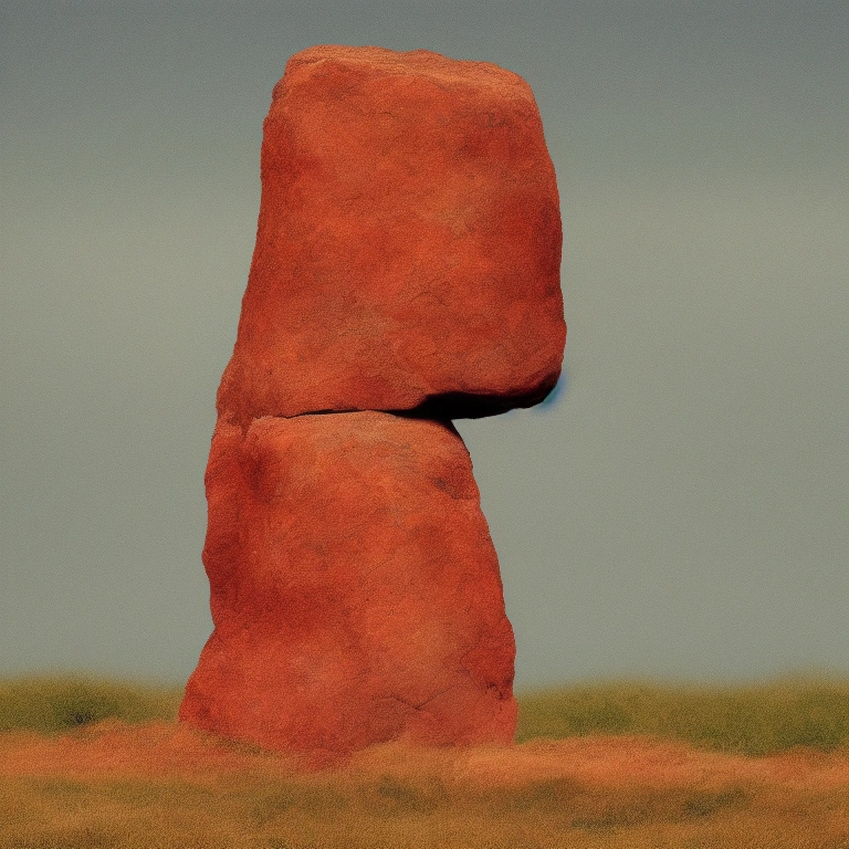 Red Rock Balanced Stone